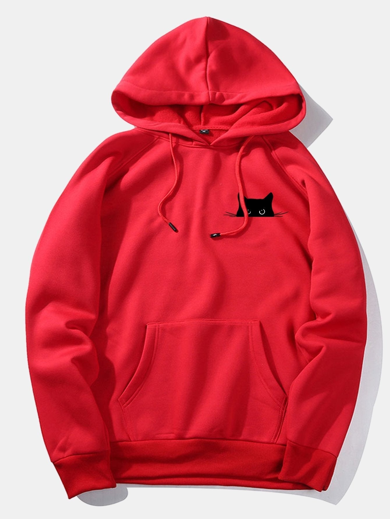 ALVARDE Black Cat Printed Hoodie