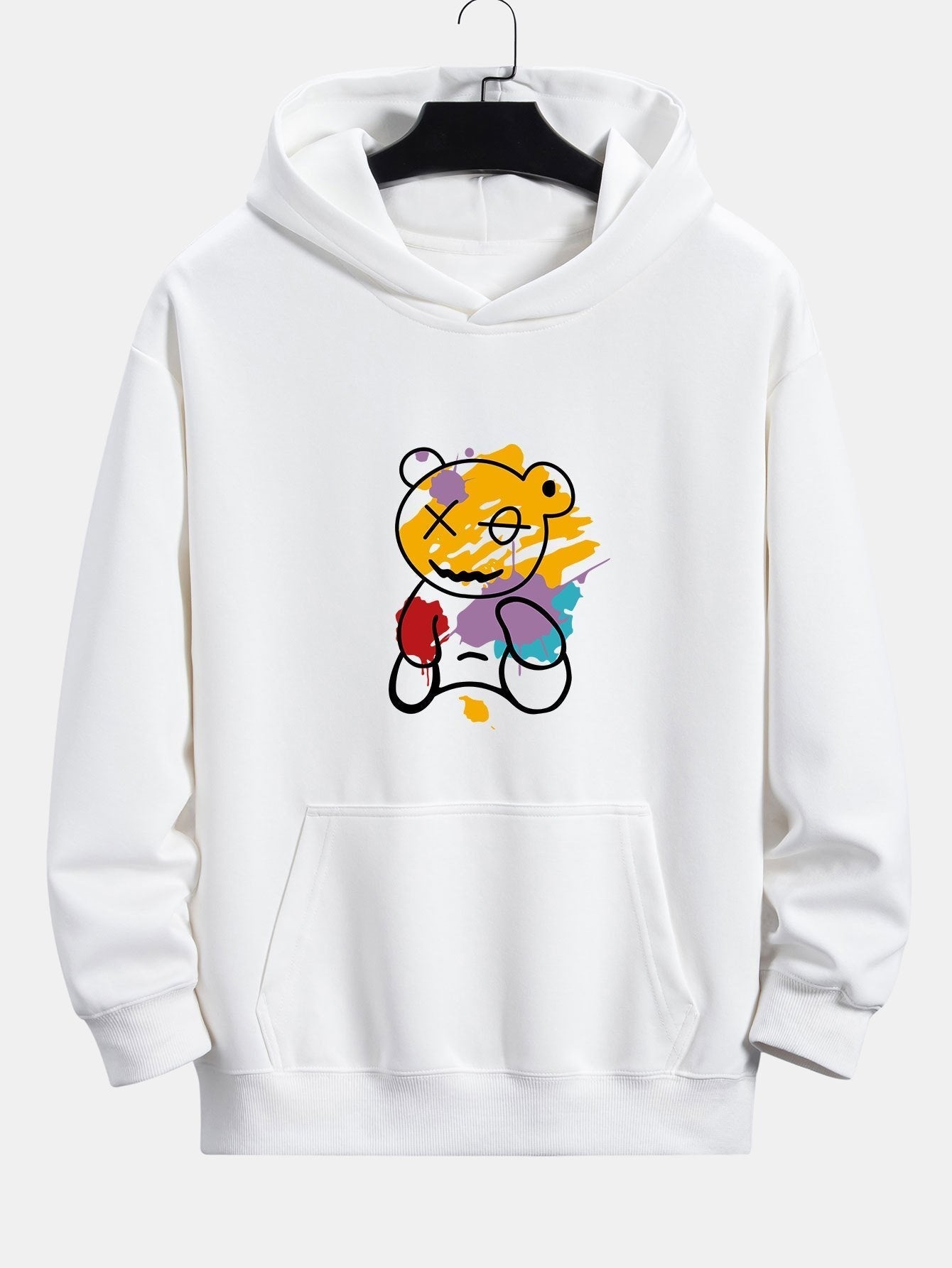 ALVARDE Graffiti Bear Hoodie