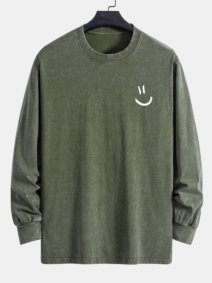 ALVARDE Smiley Face Sweatshirt
