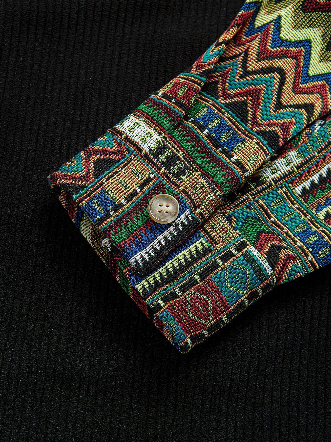 ALVARDE Ethnic Geometric Gömlek Ceket