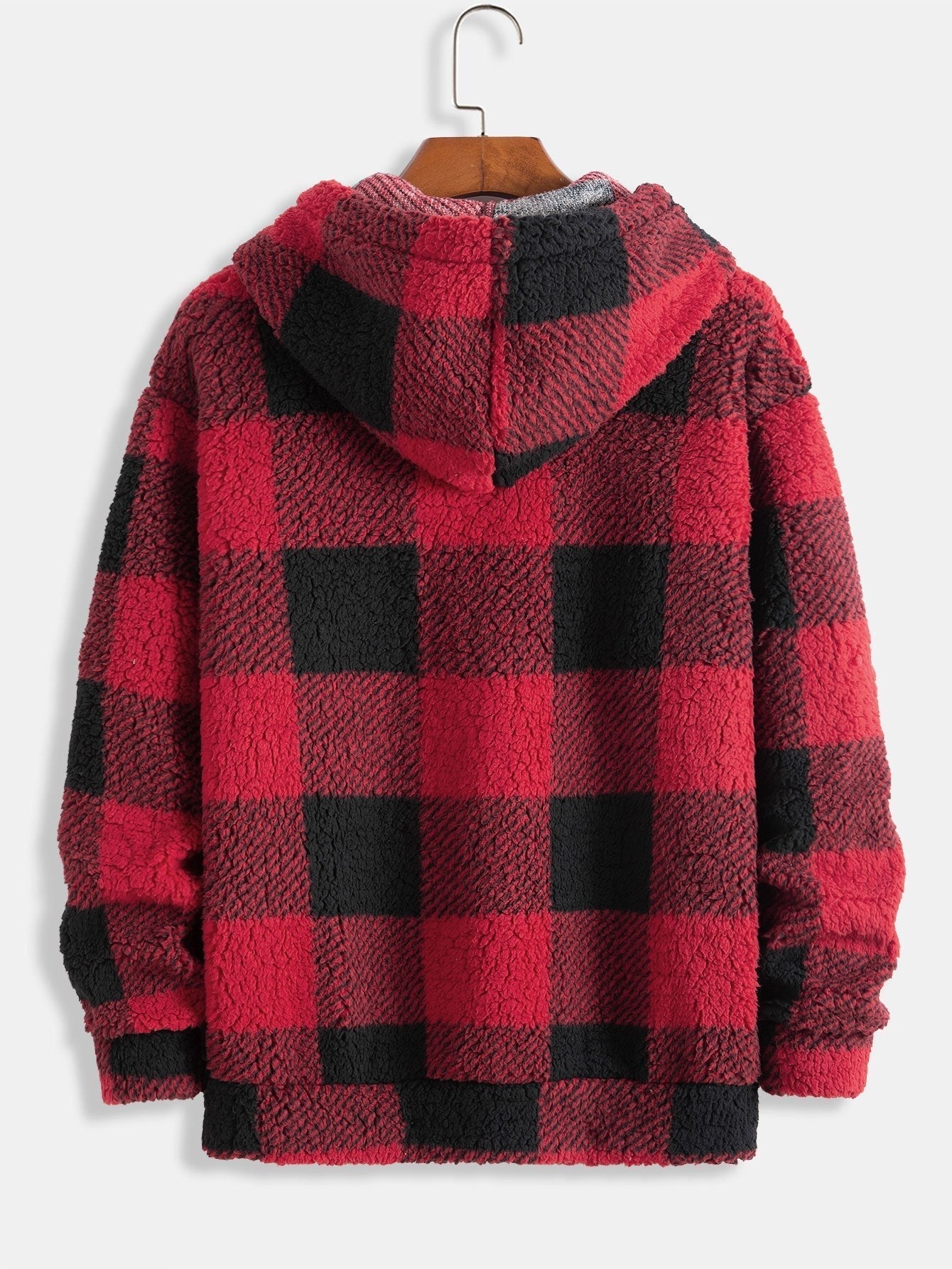 ALVARDE Plaid Pattern Hoodie