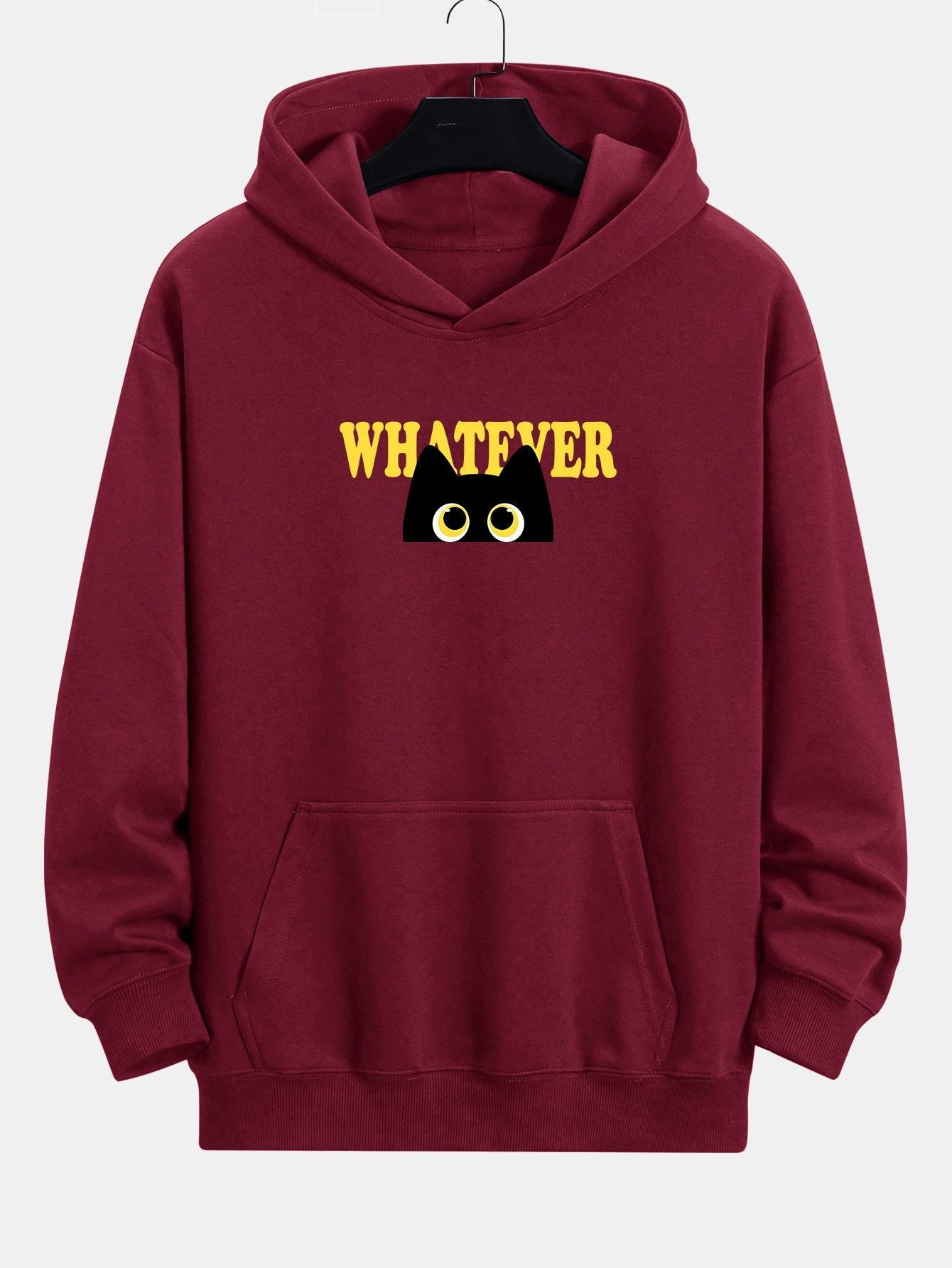 ALVARDE Whatever Black Cat Hoodie