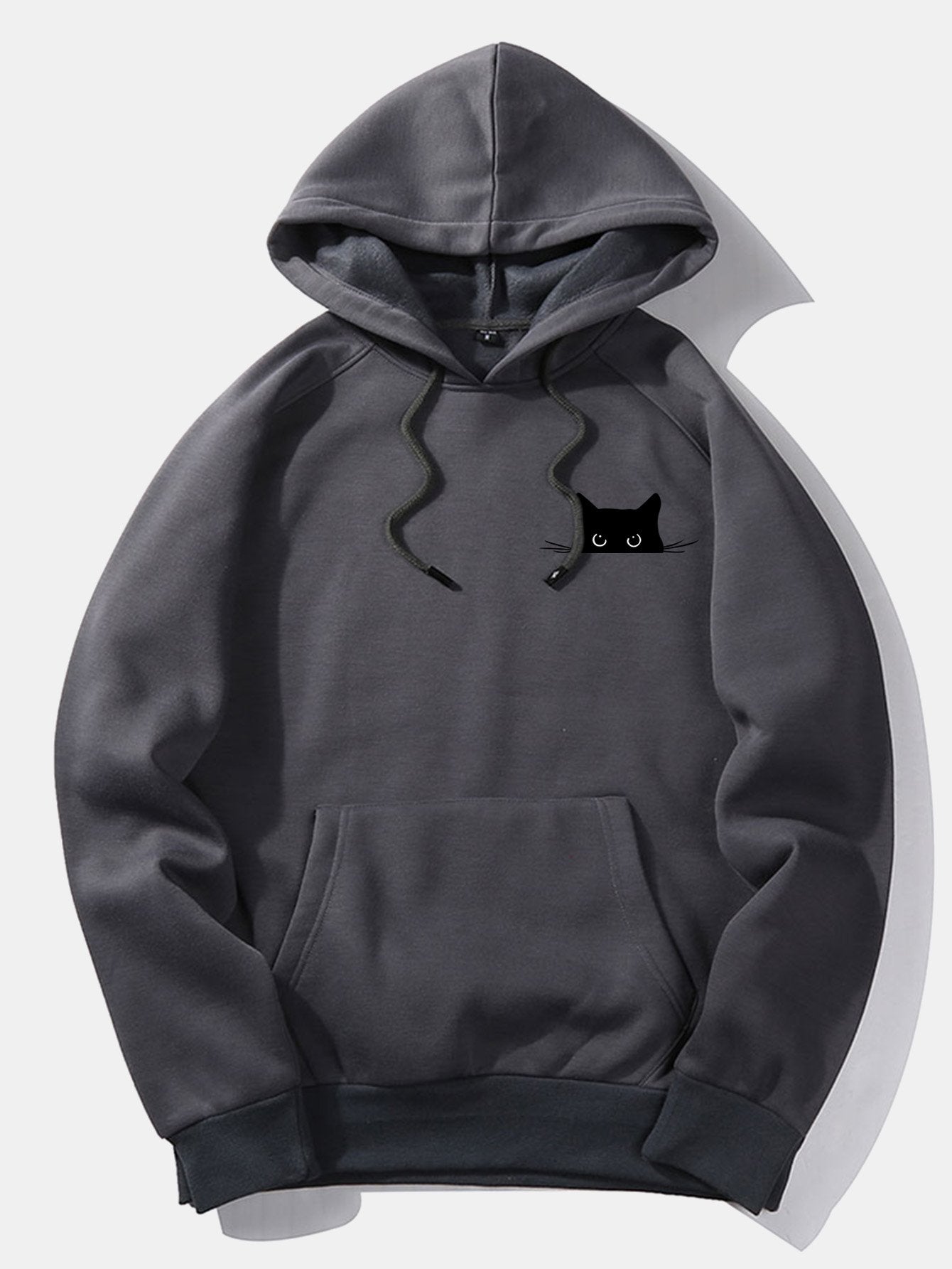 ALVARDE Black Cat Printed Hoodie