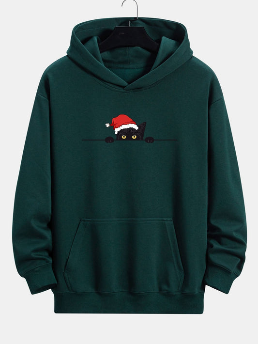 ALVARDE Christmas Black Cat Hoodie