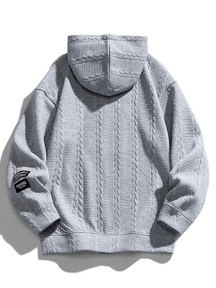 ALVARDE Wheat Jacquard Hoodie