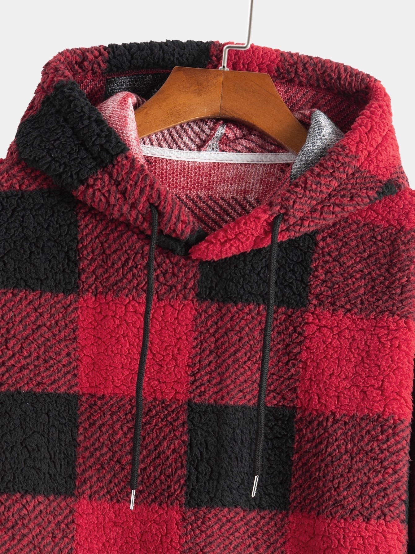 ALVARDE Plaid Pattern Hoodie
