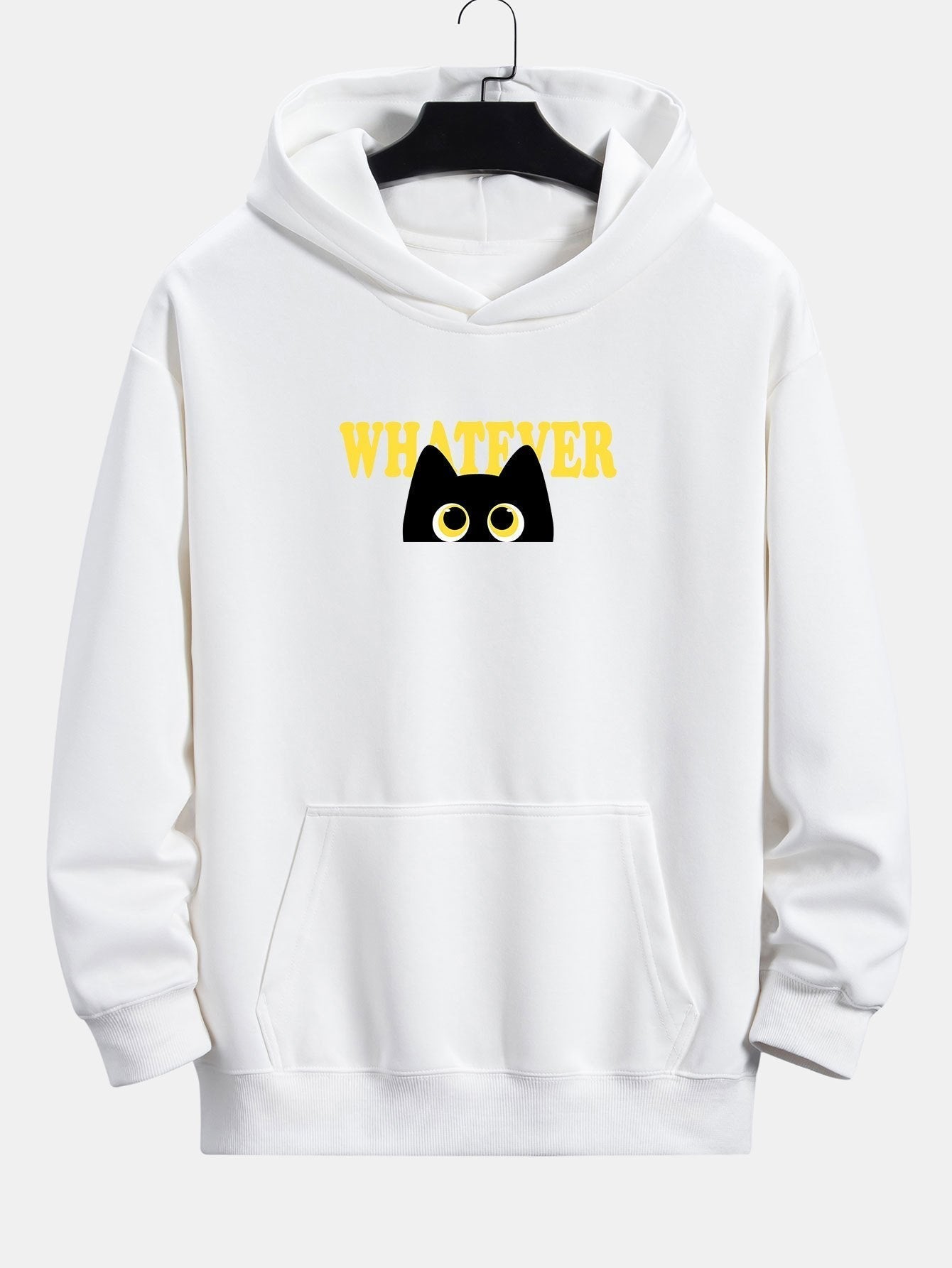 ALVARDE Whatever Black Cat Hoodie