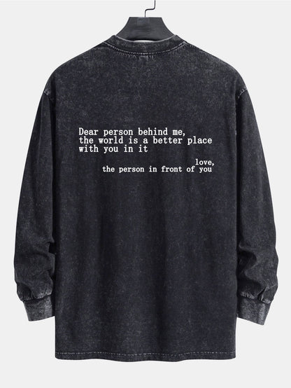 ALVARDE Slogan Print Sweatshirt