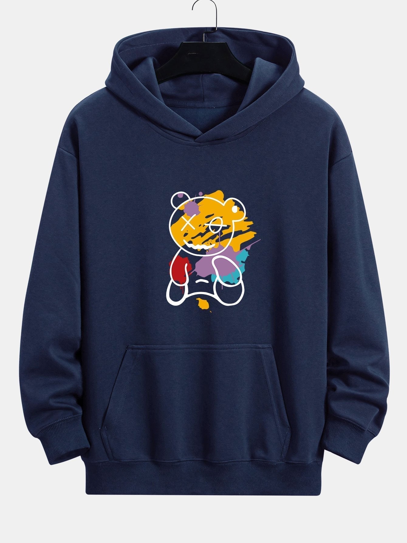 ALVARDE Graffiti Bear Hoodie