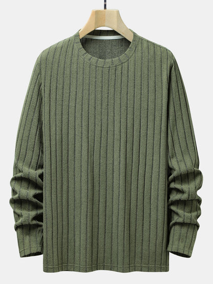 ALVARDE Knit Ribbed Sweatshirt