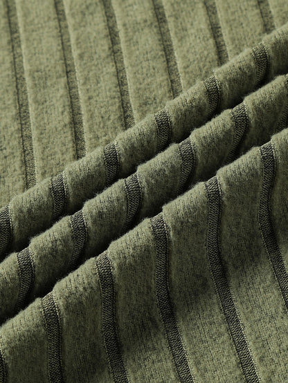 ALVARDE Knit Ribbed Sweatshirt