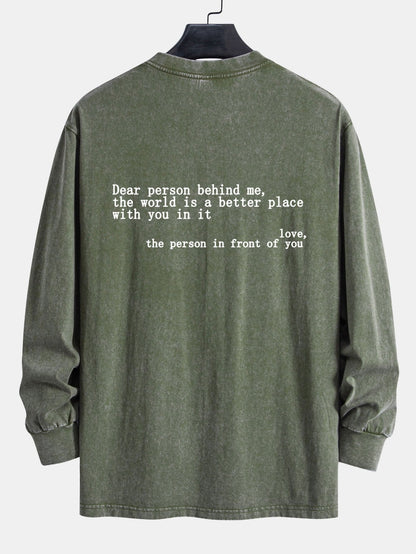 ALVARDE Slogan Print Sweatshirt