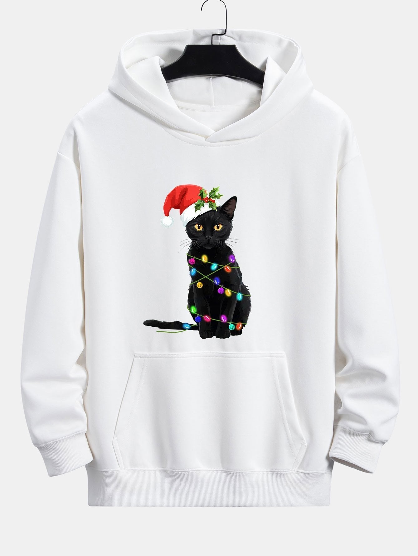 ALVARDE Christmas Lights Cat Hoodie