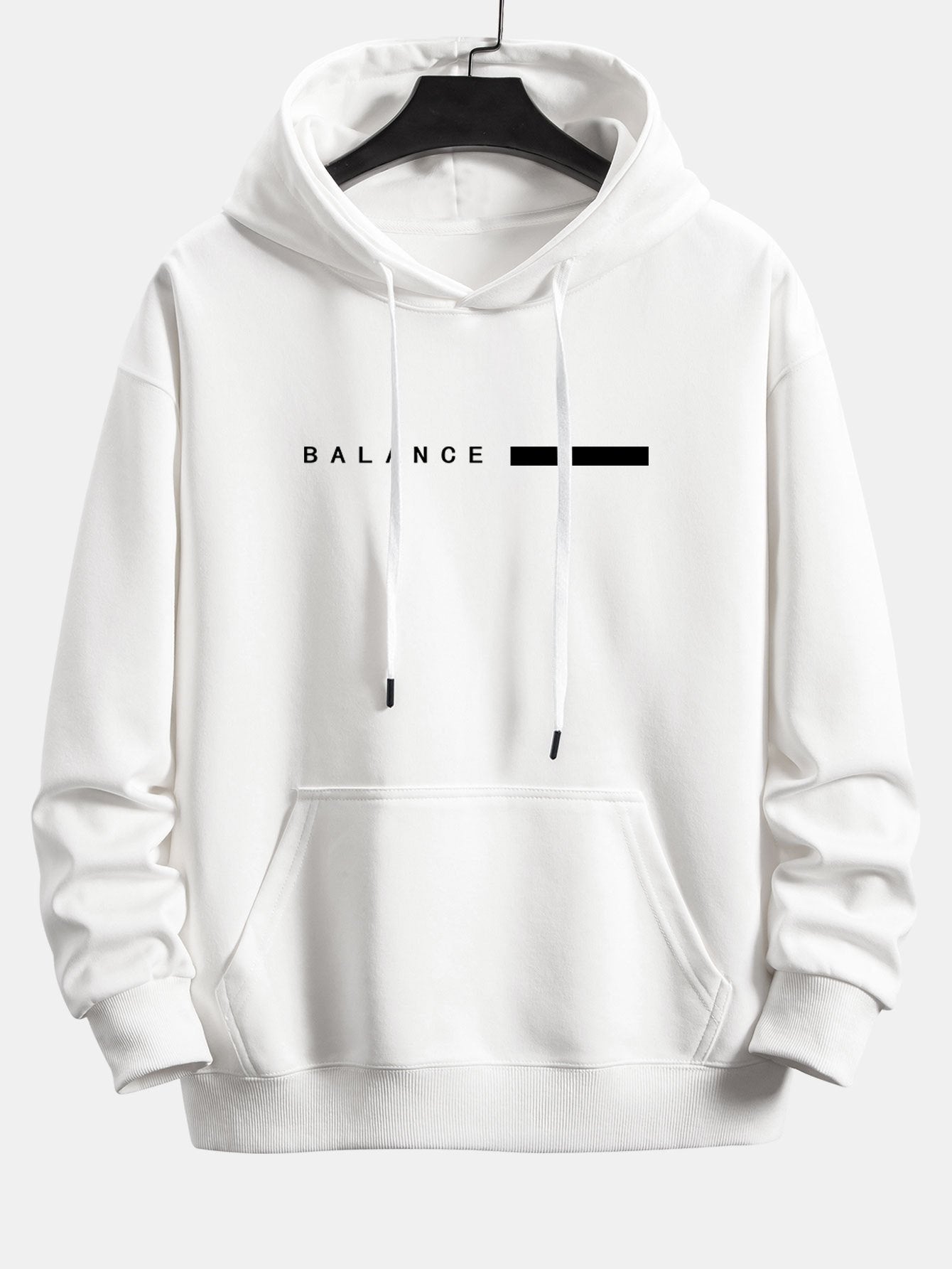 ALVARDE Balance Stripe Print Relax Fit Hoodie