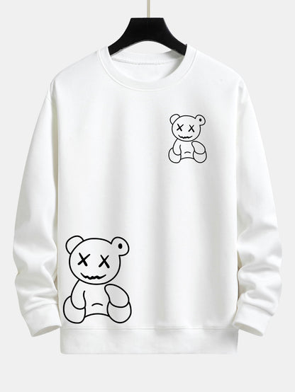 ALVARDE Bear Print Sweatshirt