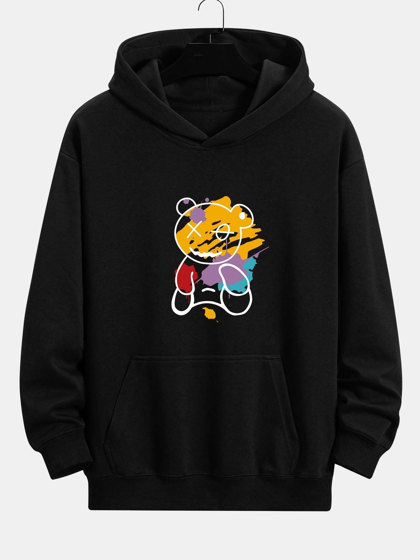 ALVARDE Graffiti Bear Hoodie
