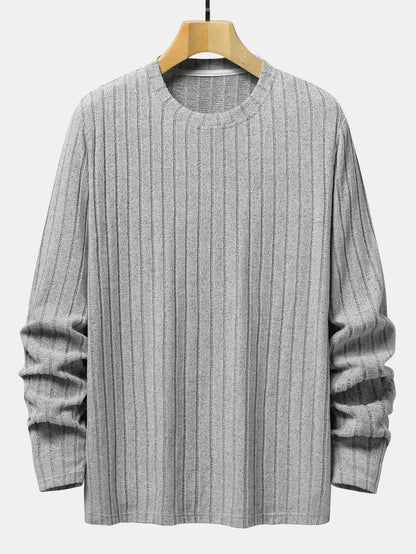 ALVARDE Knit Ribbed Sweatshirt