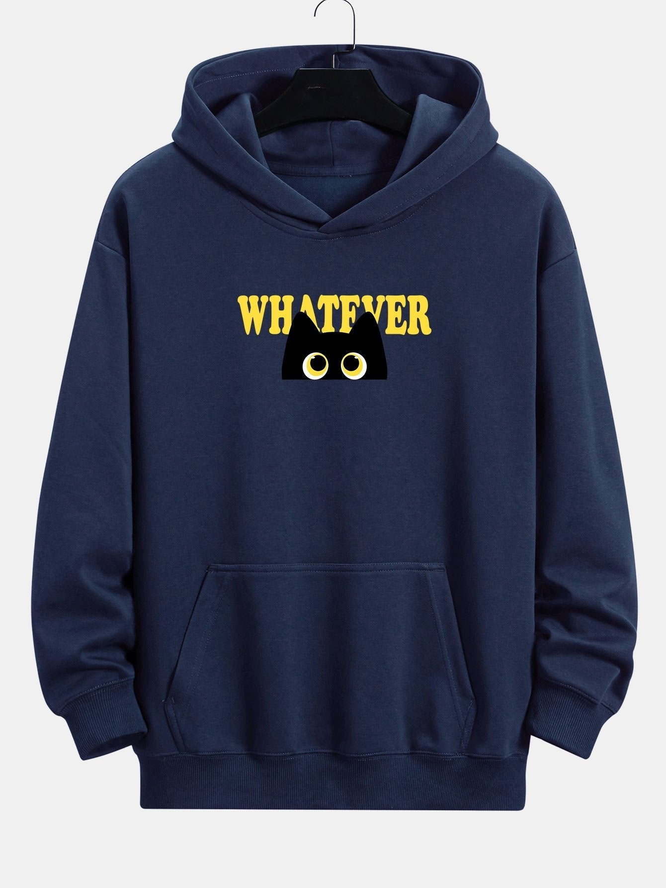 ALVARDE Whatever Black Cat Hoodie