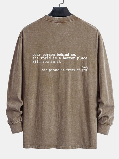 ALVARDE Slogan Print Sweatshirt