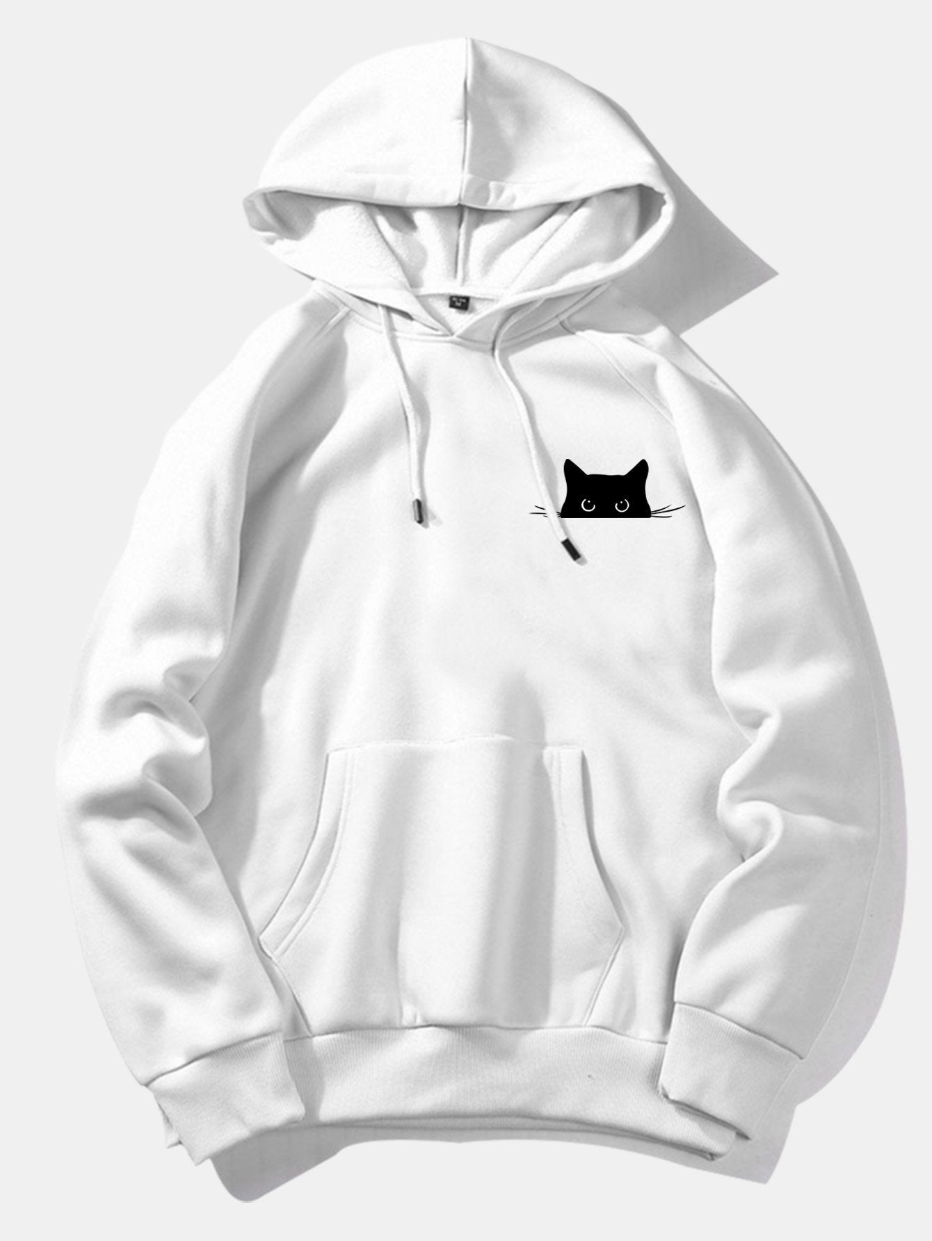 ALVARDE Black Cat Printed Hoodie