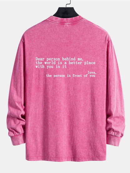ALVARDE Slogan Print Sweatshirt