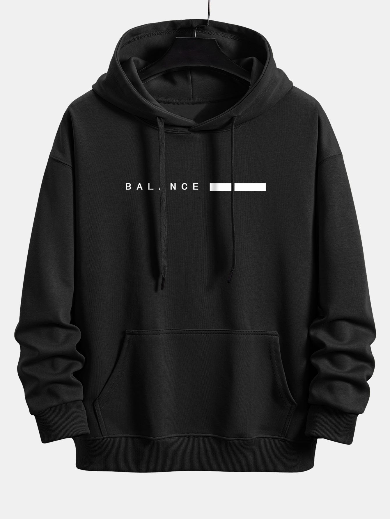 ALVARDE Balance Stripe Print Relax Fit Hoodie