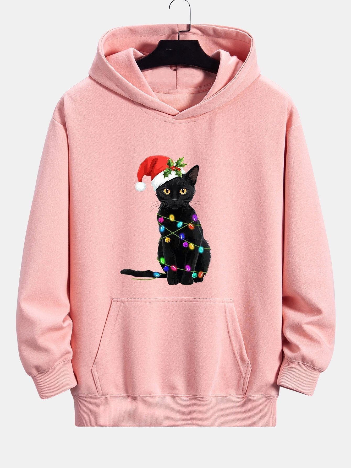 ALVARDE Christmas Lights Cat Hoodie