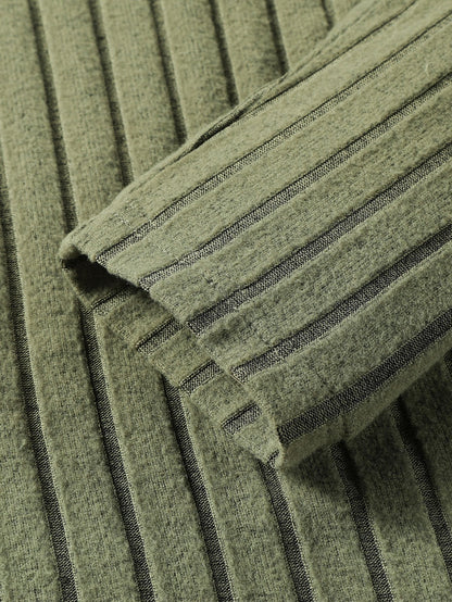 ALVARDE Knit Ribbed Sweatshirt