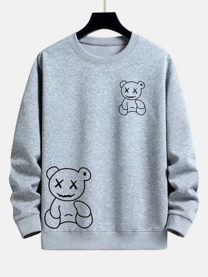 ALVARDE Bear Print Sweatshirt