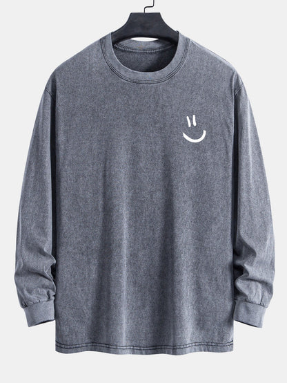 ALVARDE Smiley Face Sweatshirt
