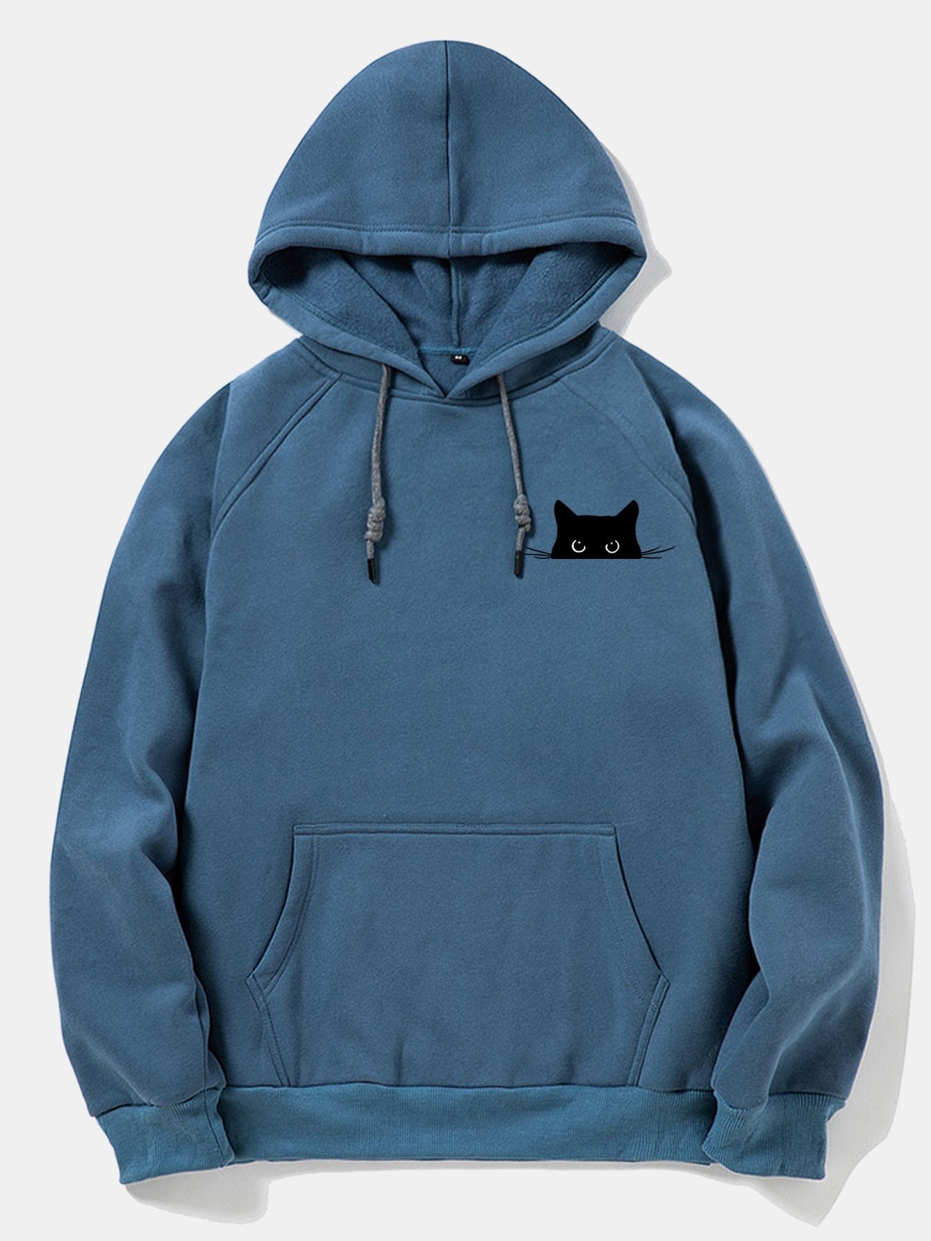 ALVARDE Black Cat Printed Hoodie