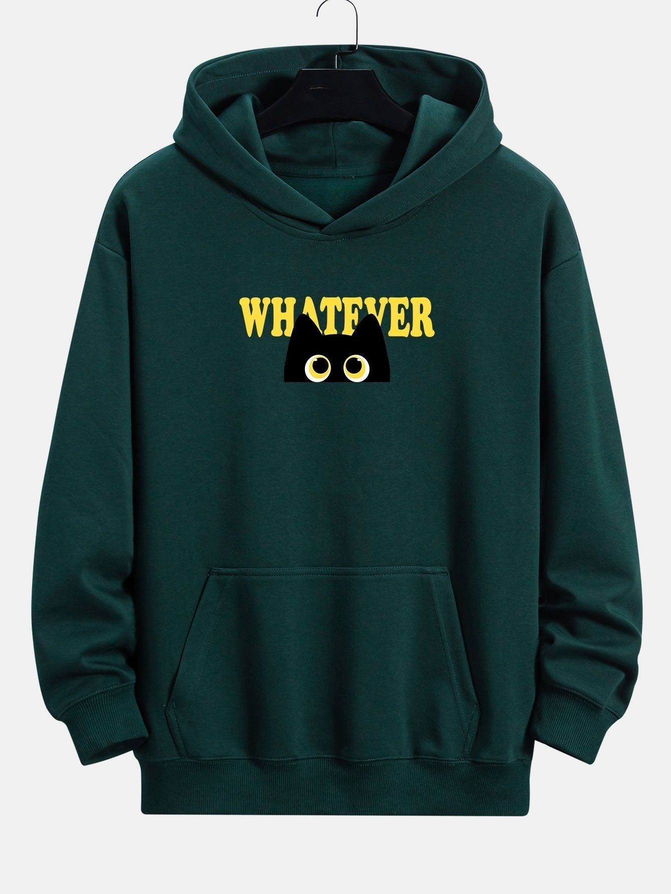ALVARDE Whatever Black Cat Hoodie