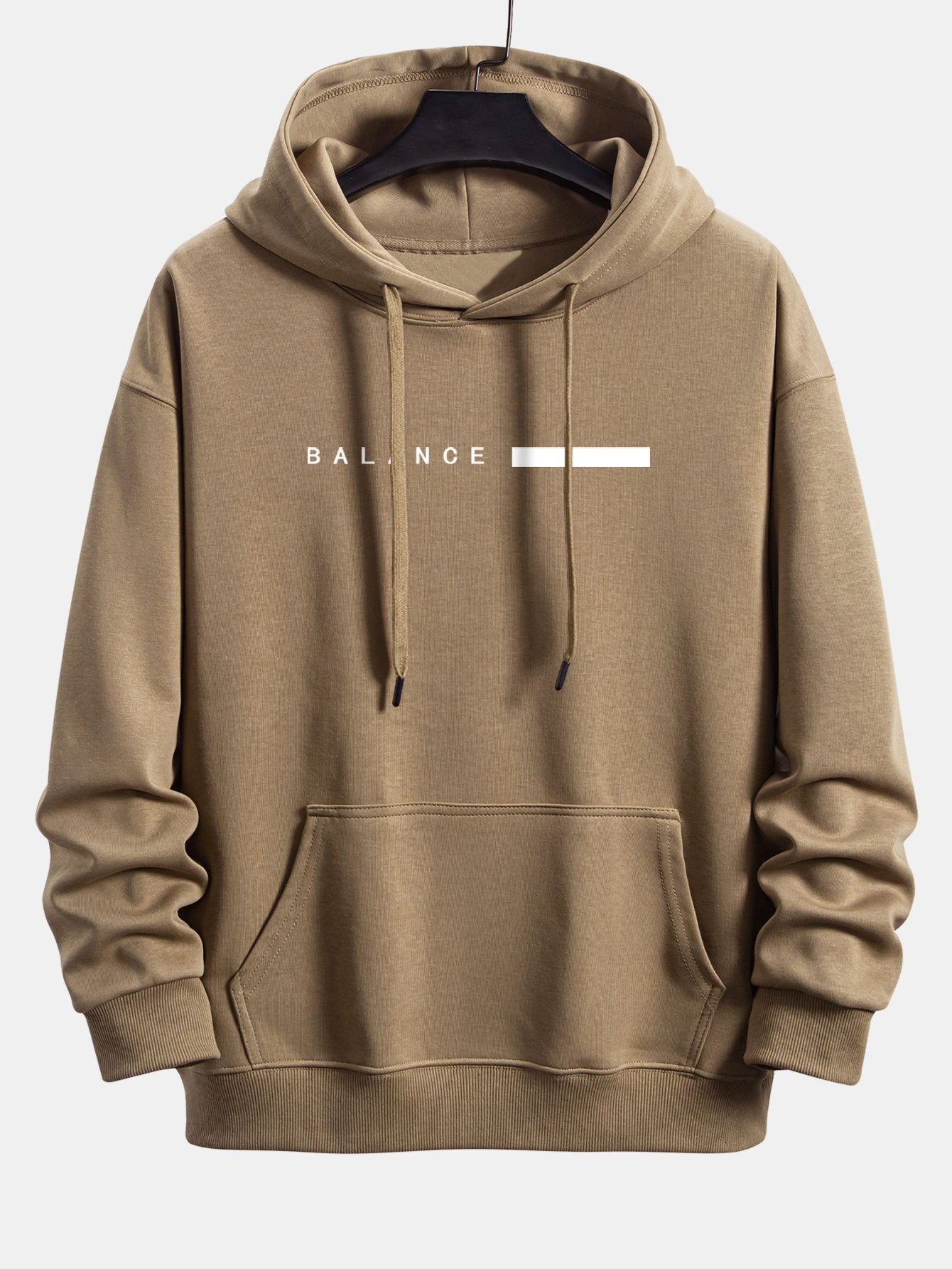 ALVARDE Balance Stripe Print Relax Fit Hoodie