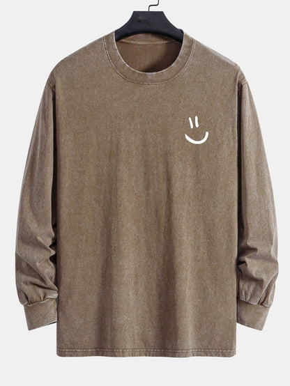 ALVARDE Smiley Face Sweatshirt