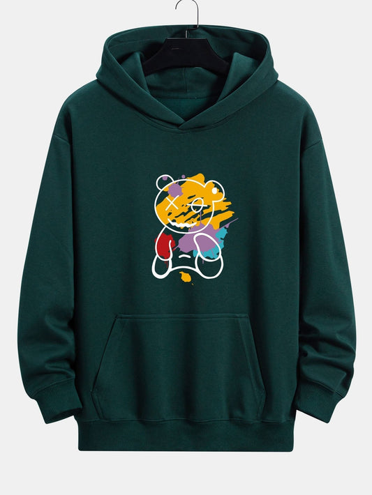 ALVARDE Graffiti Bear Hoodie