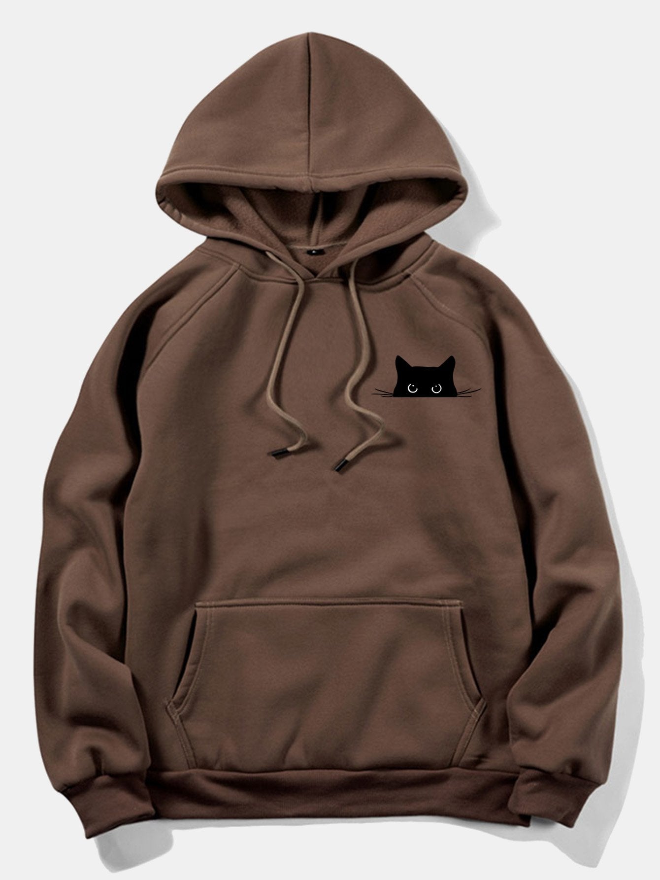ALVARDE Black Cat Printed Hoodie