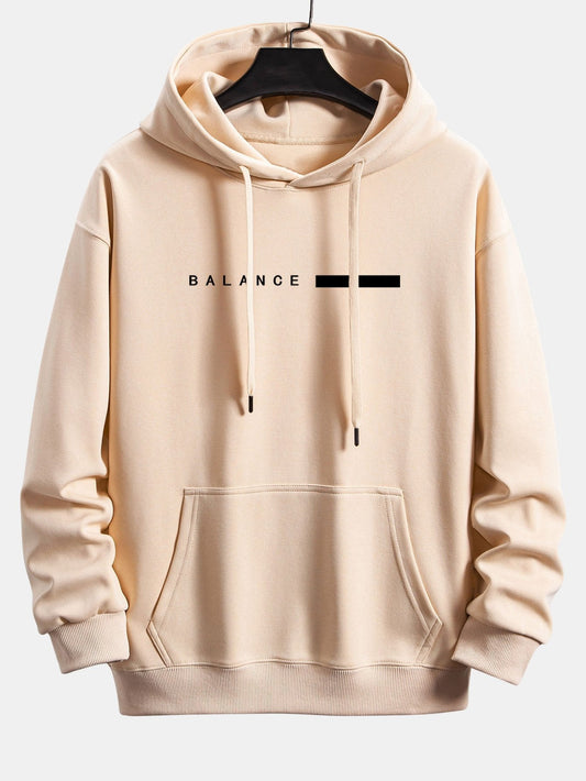 ALVARDE Balance Stripe Print Relax Fit Hoodie