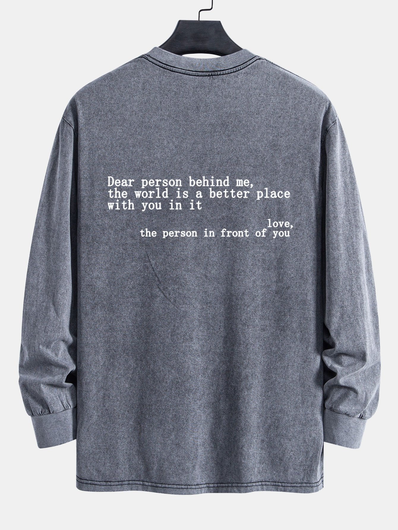 ALVARDE Slogan Print Sweatshirt