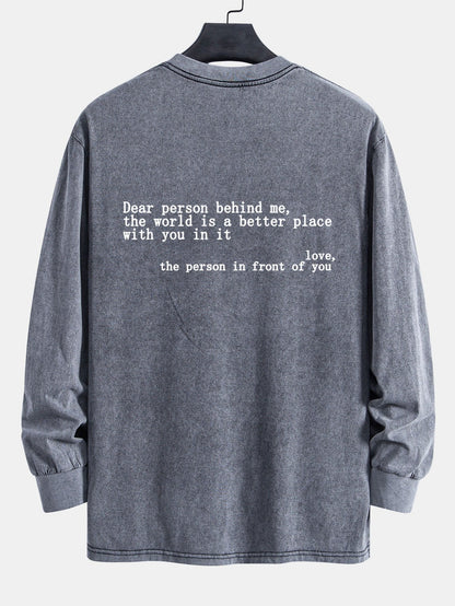 ALVARDE Slogan Print Sweatshirt