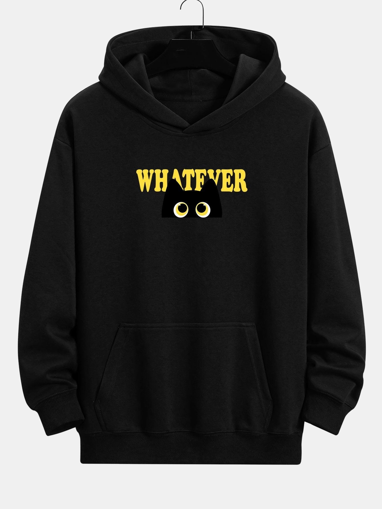 ALVARDE Whatever Black Cat Hoodie
