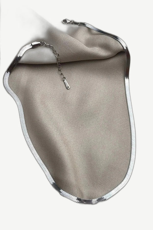 Genel Markalar Yassı Zincir Italyan 316l Çelik Kolye