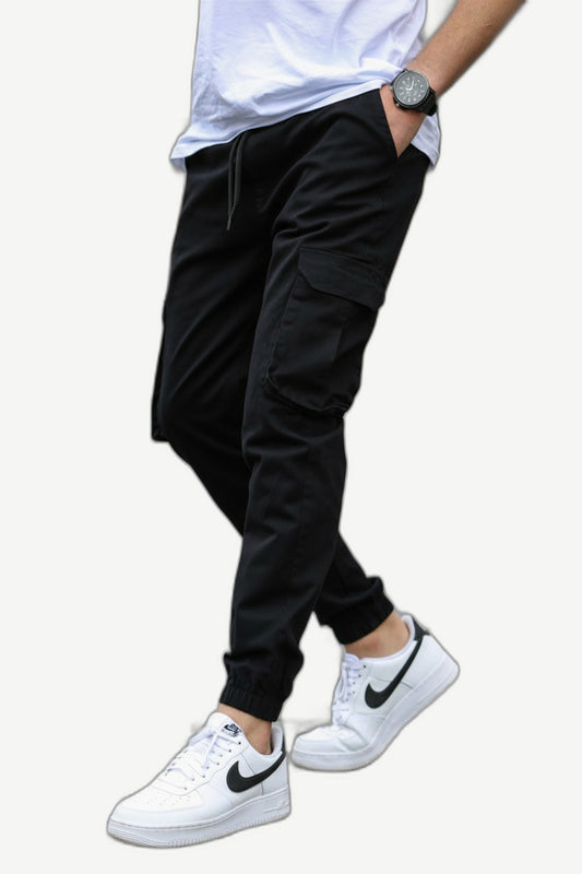 ALVARDE Jogger Siyah Cargo Pantolon