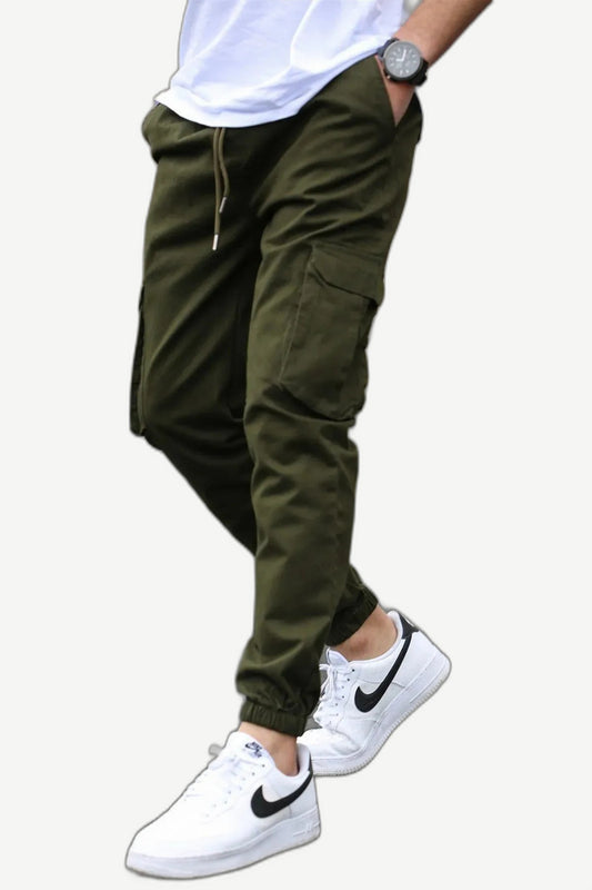 ALVARDE Jogger Haki Cargo Pantolon