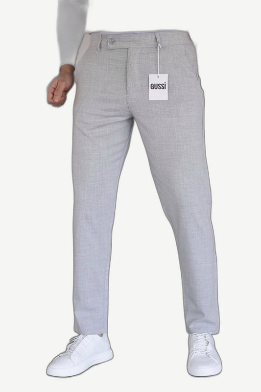 ALVARDE Slim Fit Likralı Kumaş Gri Pantolon