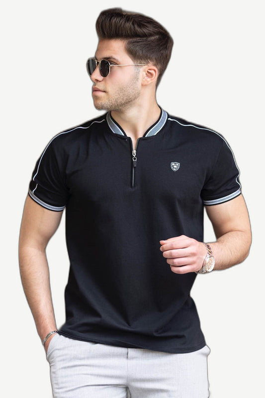 ALVARDE Siyah Polo Yaka Tişört