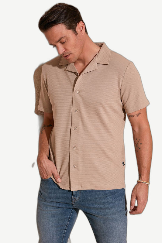 ALVARDE Regular Fit Kısa Kollu Mint Gömlek