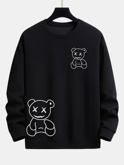 ALVARDE Bear Print Sweatshirt