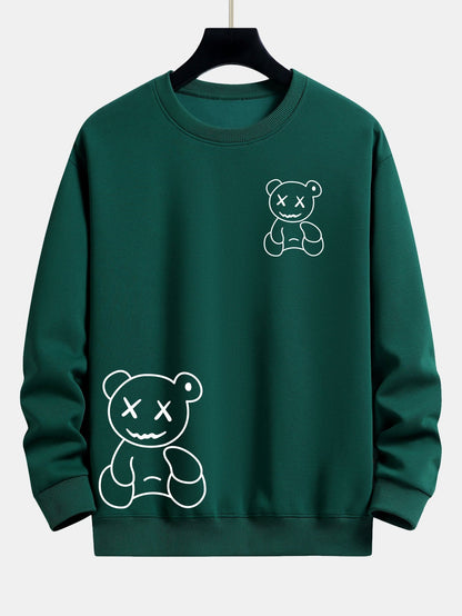 ALVARDE Bear Print Sweatshirt